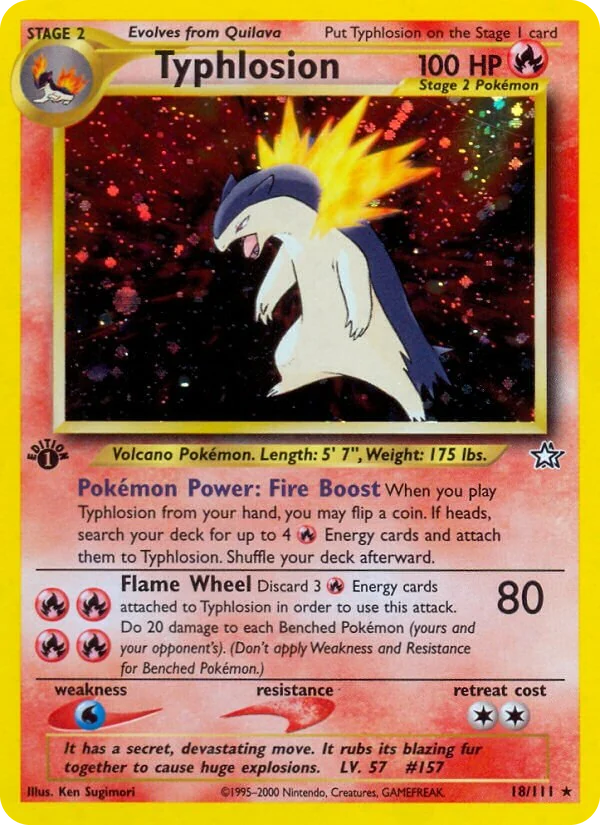 Typhlosion – Holo, 1. Edition